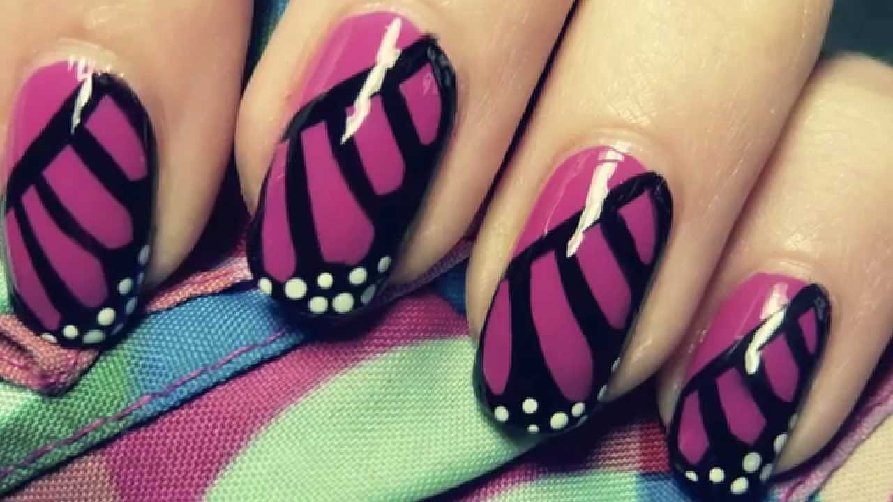 Butterfly Nail Designs
 Monarch Butterfly Wing Nail Art Tutorial ♥