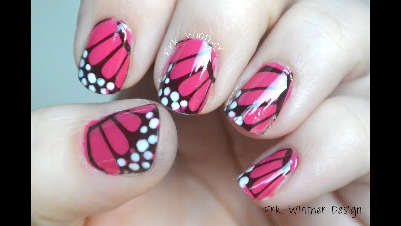 Butterfly Nail Designs
 Easy Butterfly Nail Art Design Tutorial Using Homemade