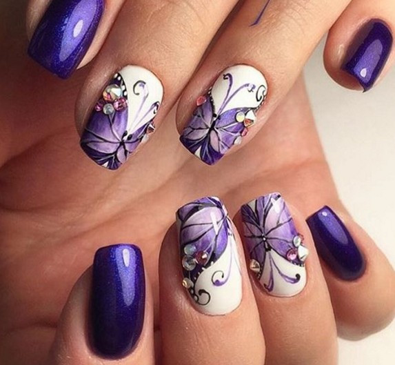Butterfly Nail Designs
 60 Most Beautiful Butterfly Nail Art Design Ideas