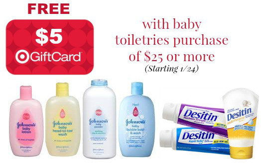 Buy Buy Baby Gift Card
 Tar FREE $5 Gift Card when you $25 Baby