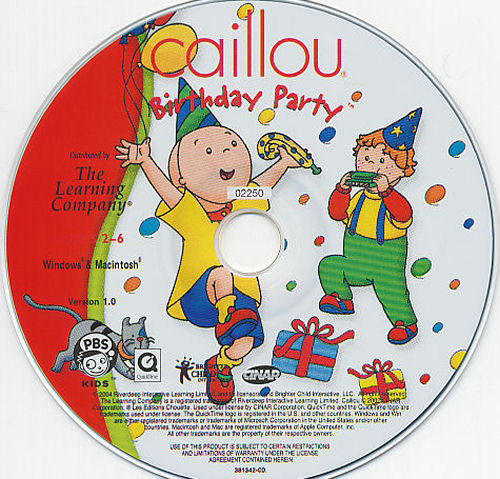 Caillou Birthday Party
 Caillou BIRTHDAY PARTY & MAGIC PLAYHOUSE 2 PC MAC GAMES
