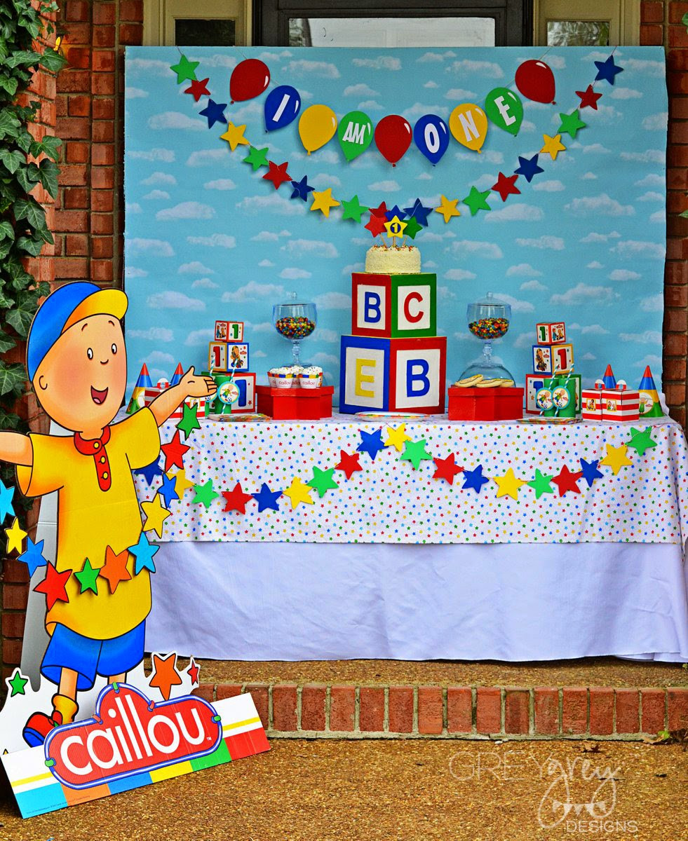 Caillou Birthday Party
 GreyGrey Designs My Parties Caillou Party and Giveaway