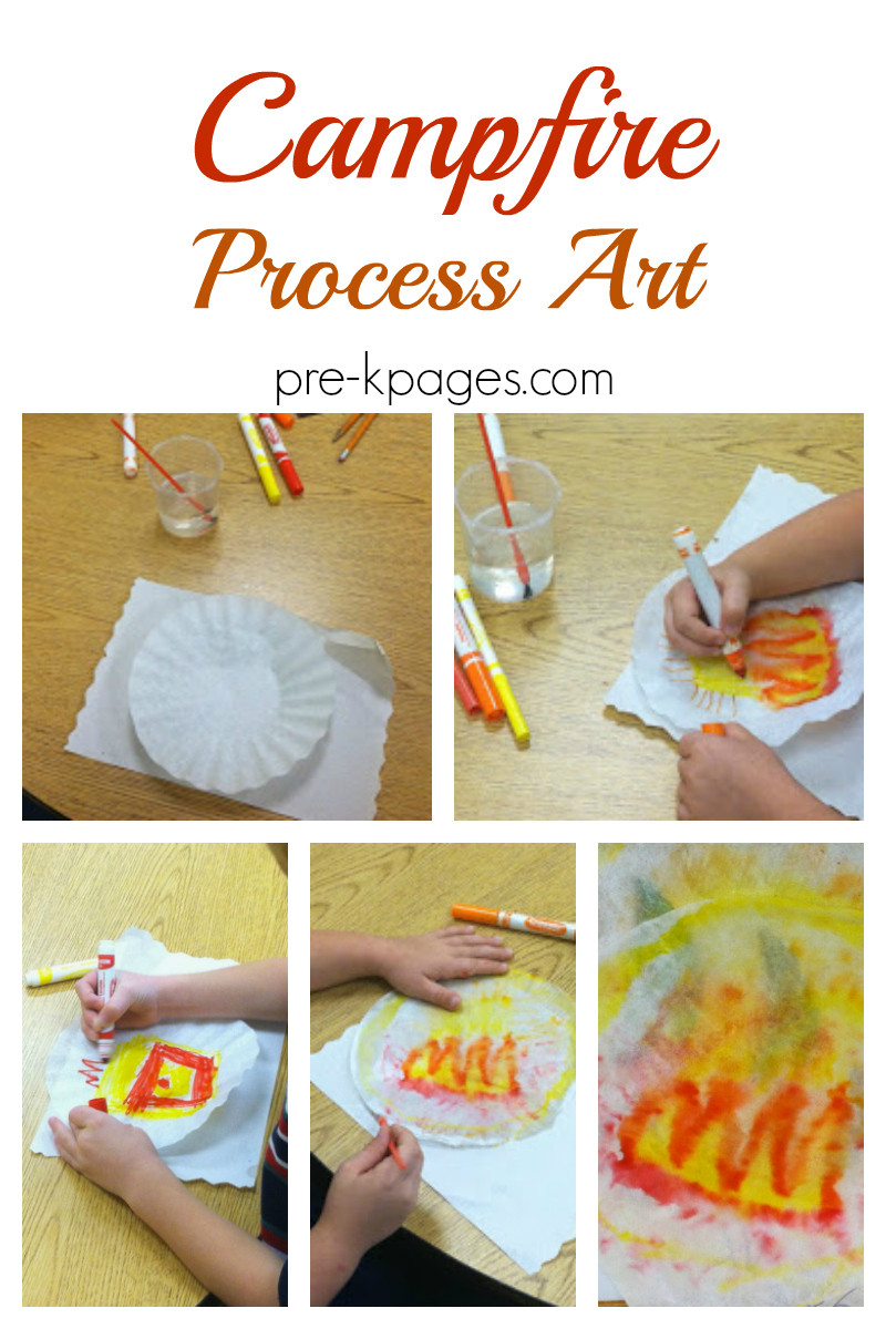Camping Crafts For Preschoolers
 Campfire Process Art for a Camping Theme Pre K Pages