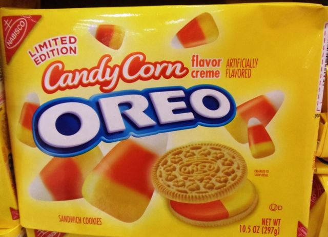 Candy Corn Oreos
 Candy corn Oreos debut at Tar stores for Halloween