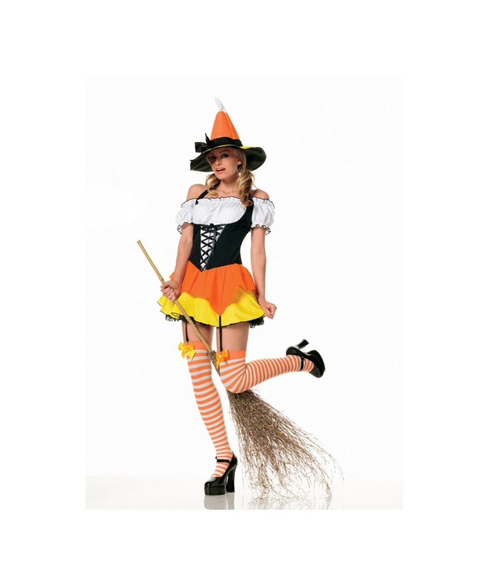 Candy Corn Witch
 Witch y Candy Corn Halloween Adult Costume Women Costume