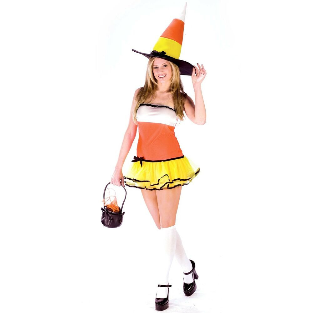 Candy Corn Witch
 Womens Candy Corn Witch Costume Halloween Fancy Dress