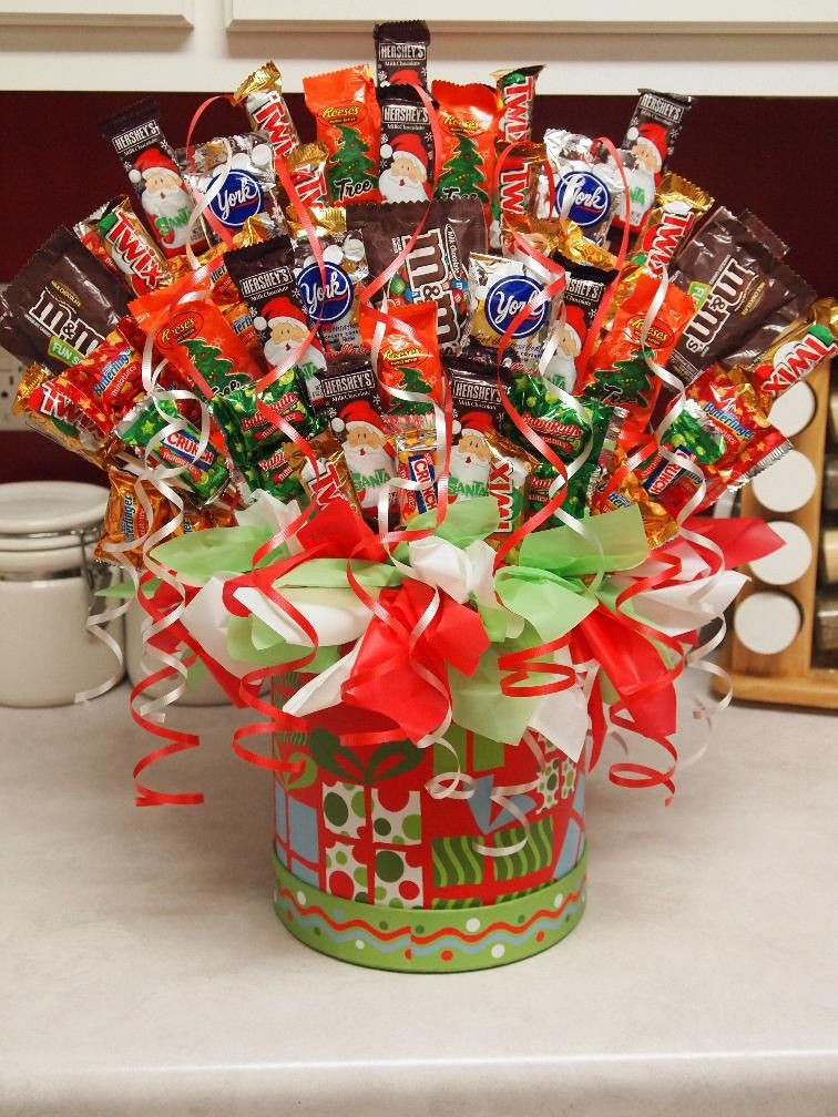 Candy DIY Gifts
 Christmas Candy Bouquet $35 99 via Etsy