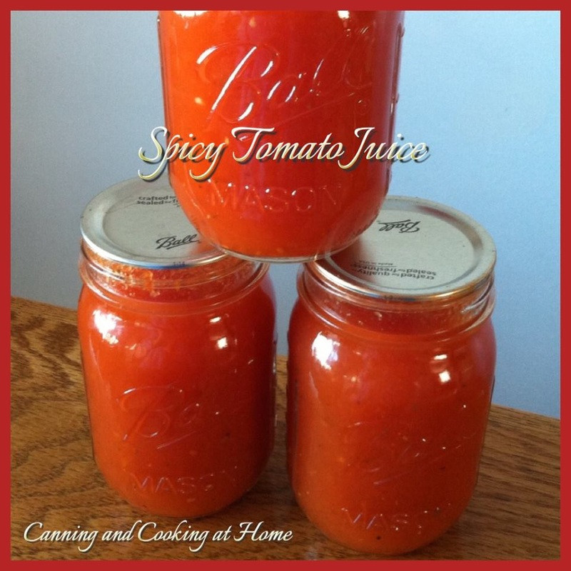 Canning Tomato Juice
 spicy tomato juice Pressure Canned CANNING AND COOKING