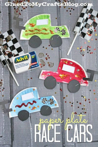 Car Craft For Kids
 Paper Plate Race Cars Kid Craft Glued To My Crafts