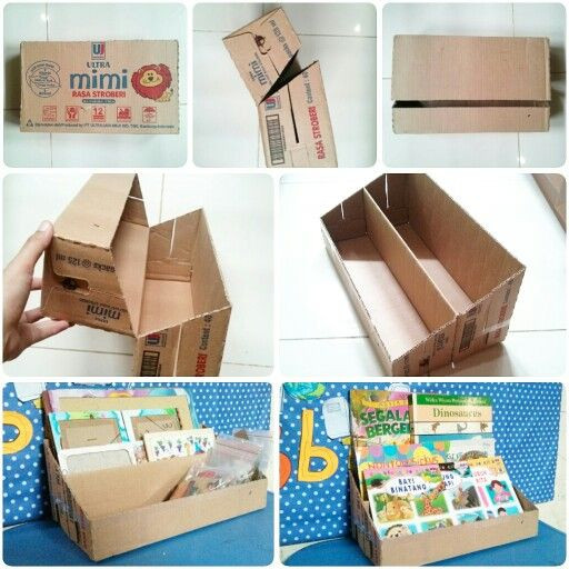 Cardboard Organizer DIY
 DIY Cardboard Puzzle Organizer or Book Rack