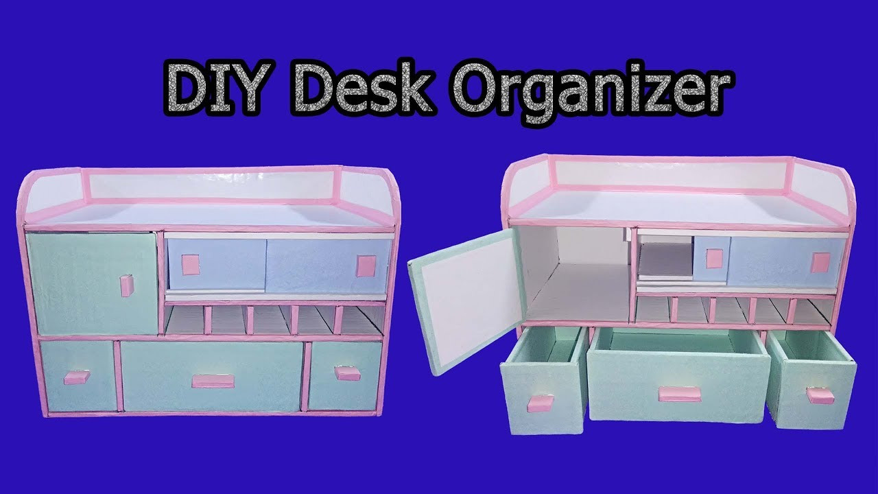 Cardboard Organizer DIY
 How to make Desk Organizer Drawer Organizer From
