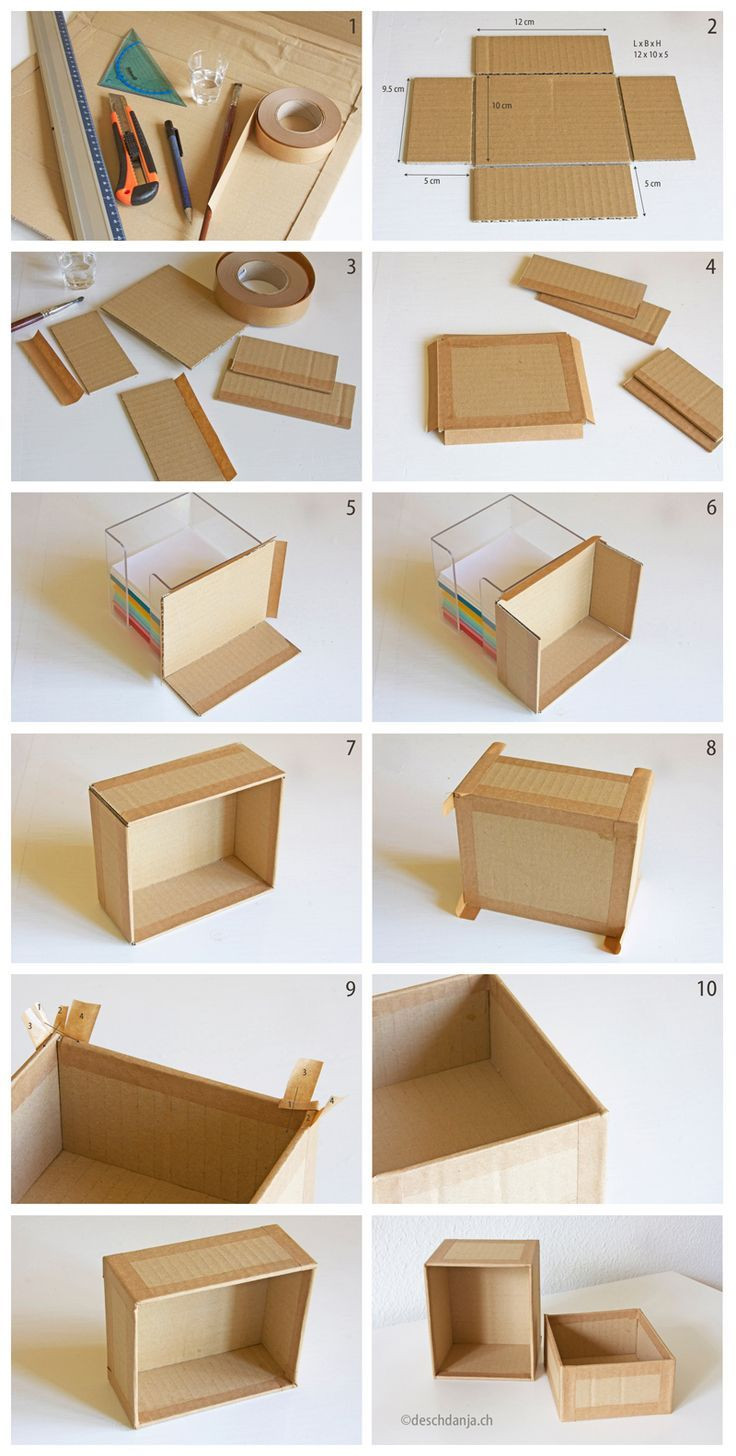 Cardboard Organizer DIY
 How to make your own cardboard box