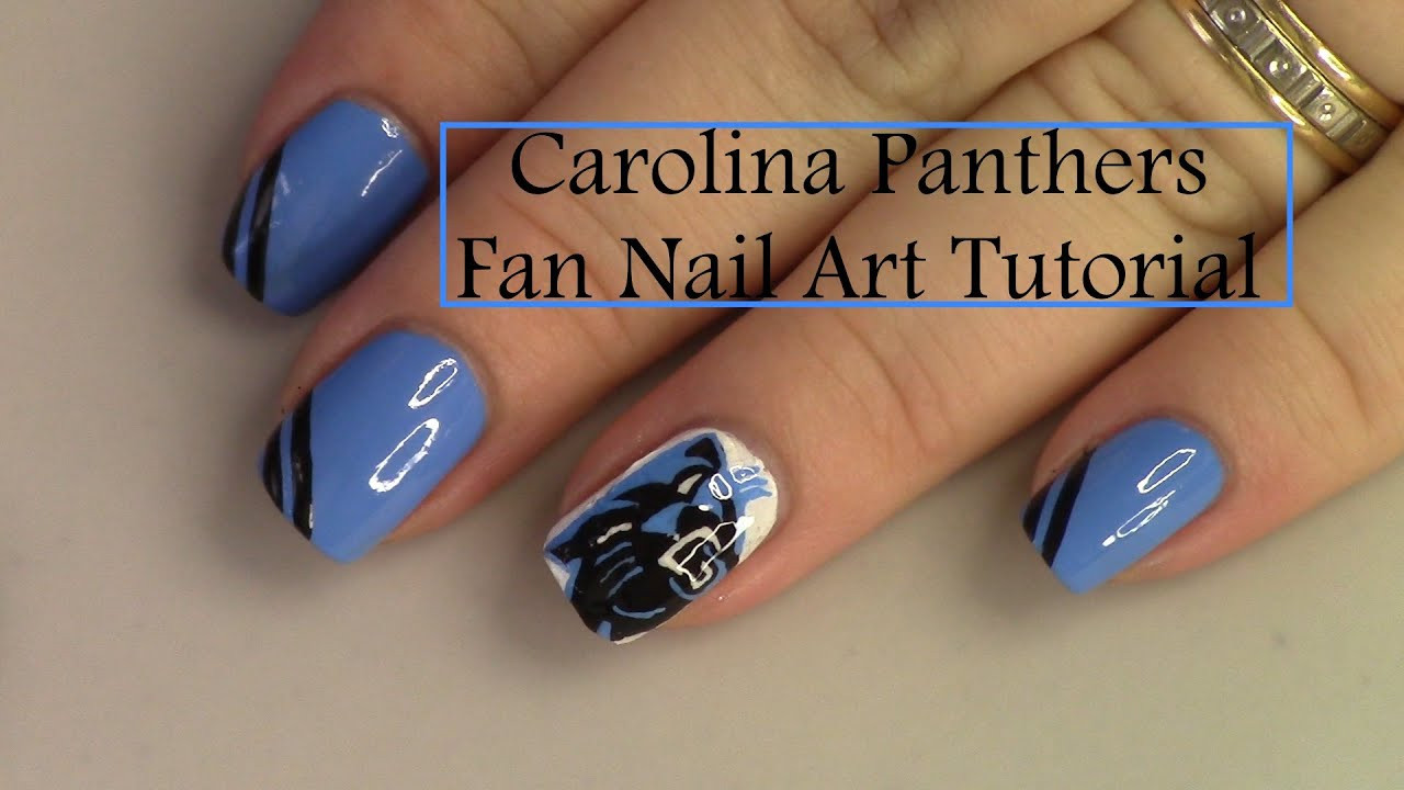 Carolina Panthers Nail Designs
 Carolina Panthers Fan Nail Art Tutorial
