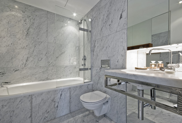 Carrara Marble Tile Bathroom
 Carrara Marble Tile White Bathroom Contemporary