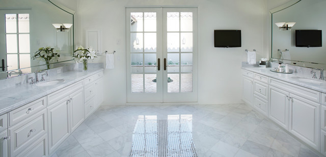 Carrara Marble Tile Bathroom
 Bianco Carrara Marble Traditional Bathroom Los