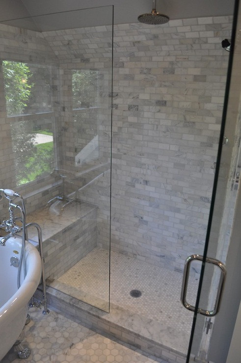 Carrara Marble Tile Bathroom
 Brick Tile Pattern New Jersey Custom Interior Designs