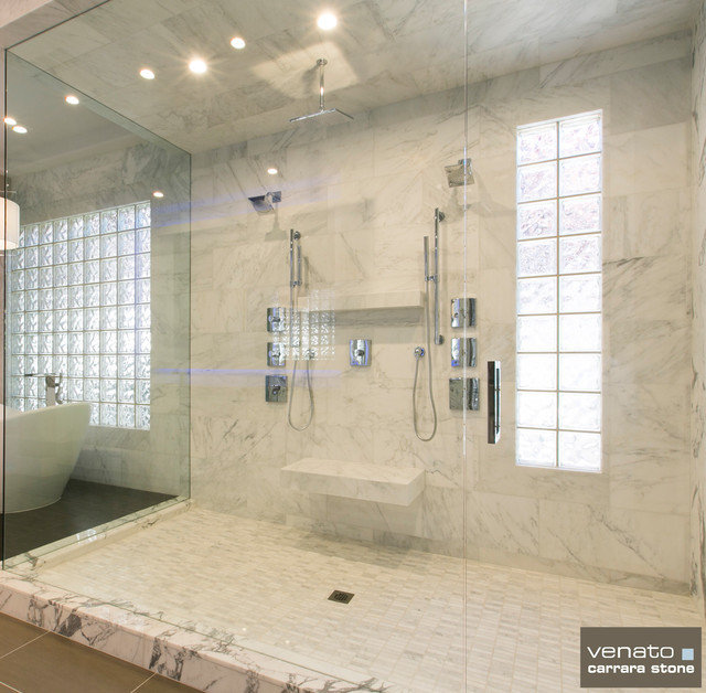 Carrara Marble Tile Bathroom
 Carrara Carrera Marble Bathroom Tile Contemporary