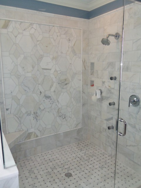 Carrara Marble Tile Bathroom
 Carrara Marble Master Bathroom Traditional Bathroom