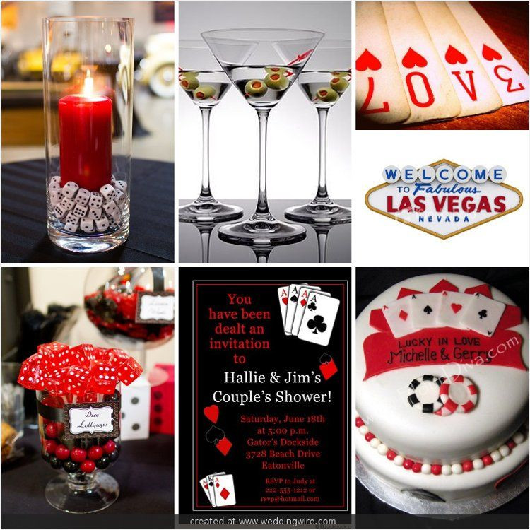 Casino Themed Wedding
 Couples wedding shower with night entertainement