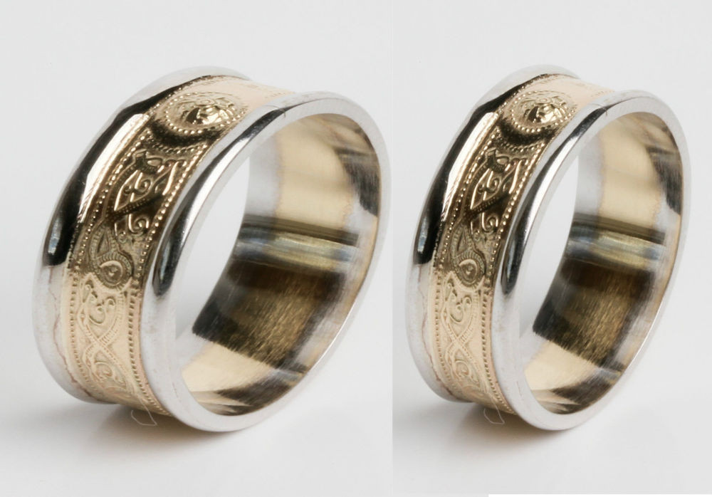 Celtic Wedding Ring Sets
 10k Gold Irish Handcrafted Irish Celtic Wedding Ring Set