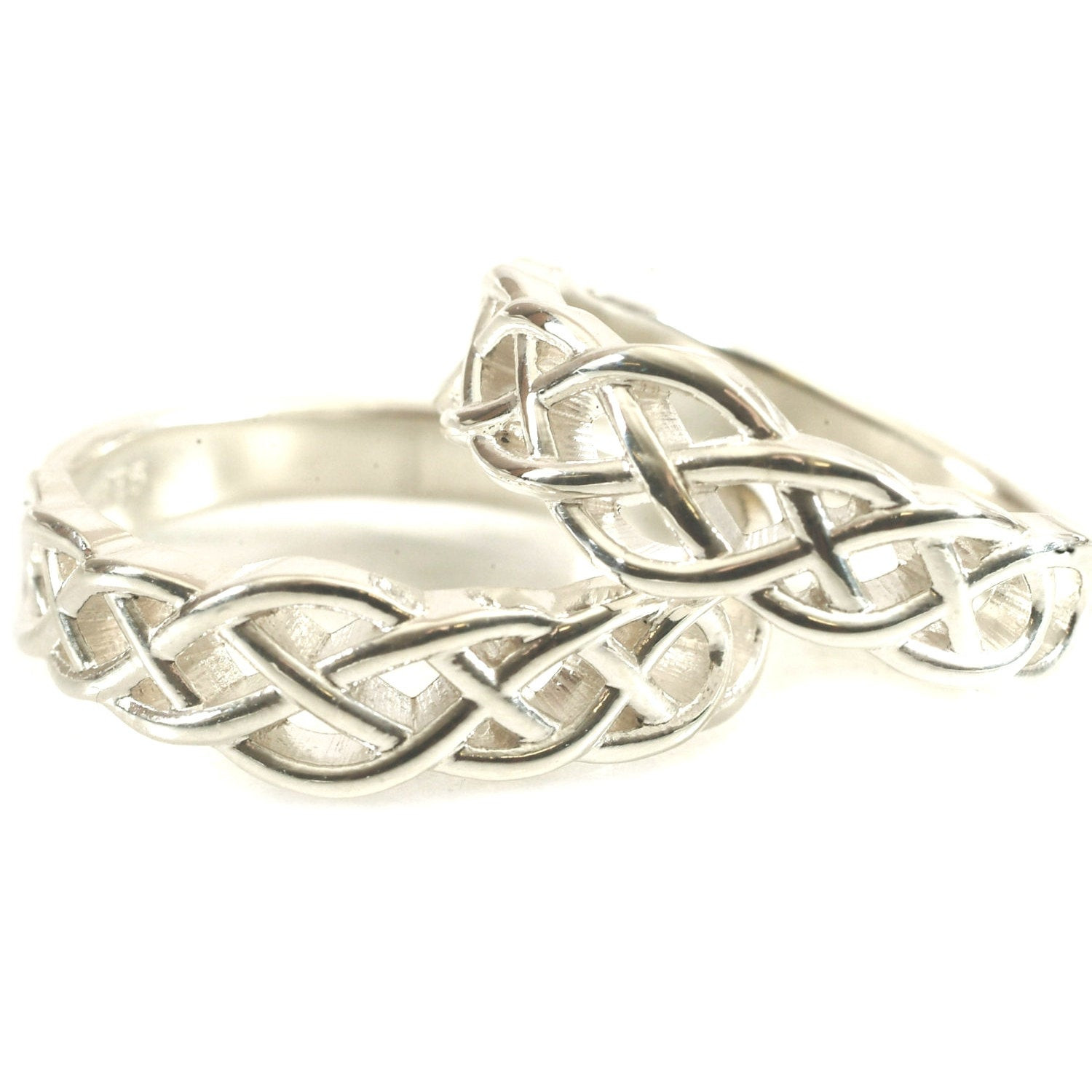Celtic Wedding Ring Sets
 Celtic Wedding Ring Set With Woven Knotwork by CelticEternity