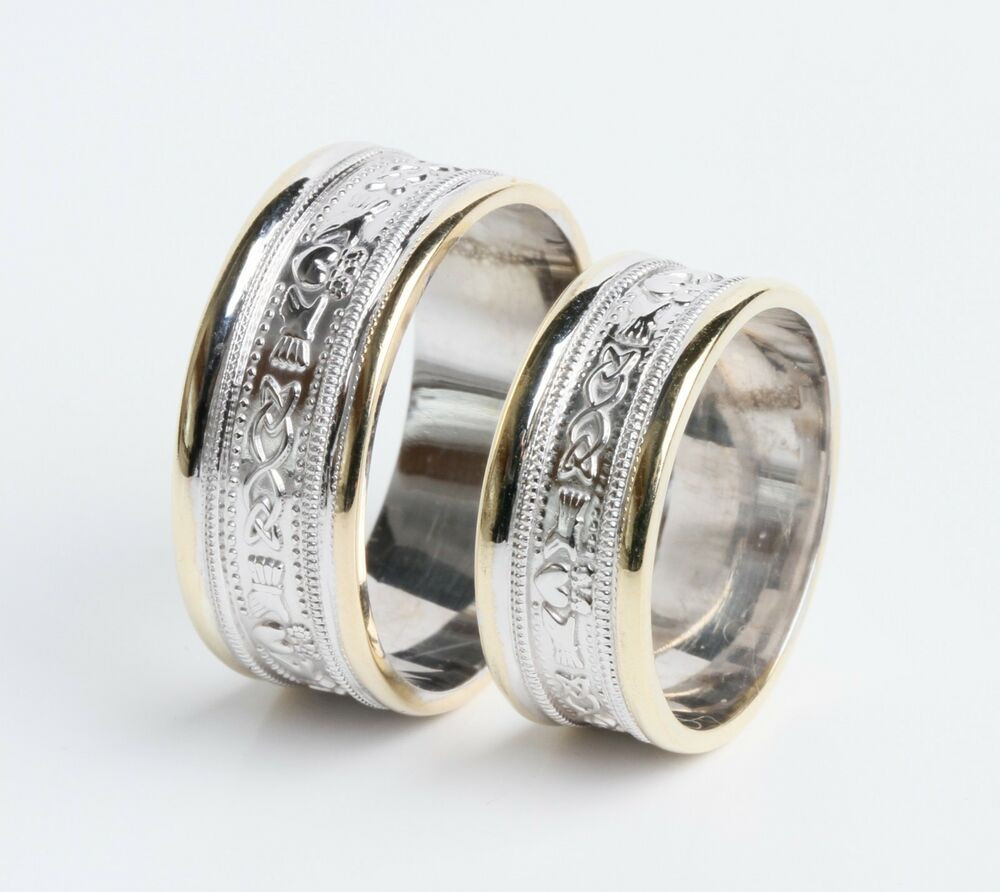 Celtic Wedding Ring Sets
 10K Gold Irish Handcrafted Irish Claddagh Celtic Wedding