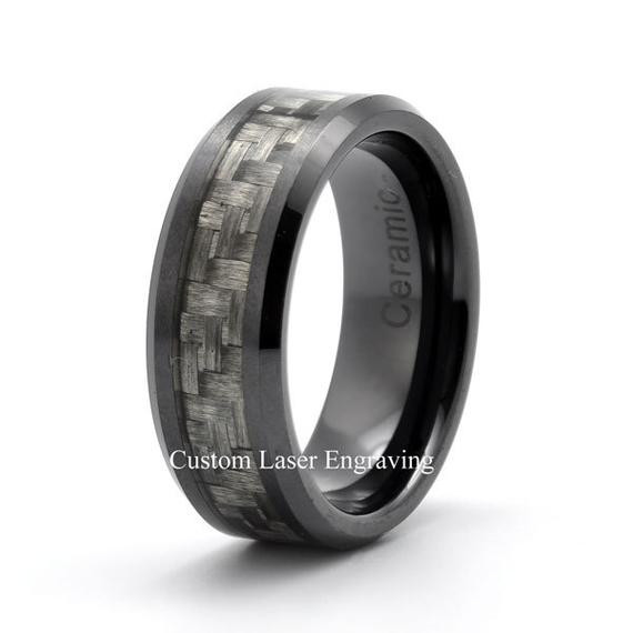 Ceramic Wedding Rings
 Black Ceramic Ring Mens Wedding Band Custom Ceramic Rings