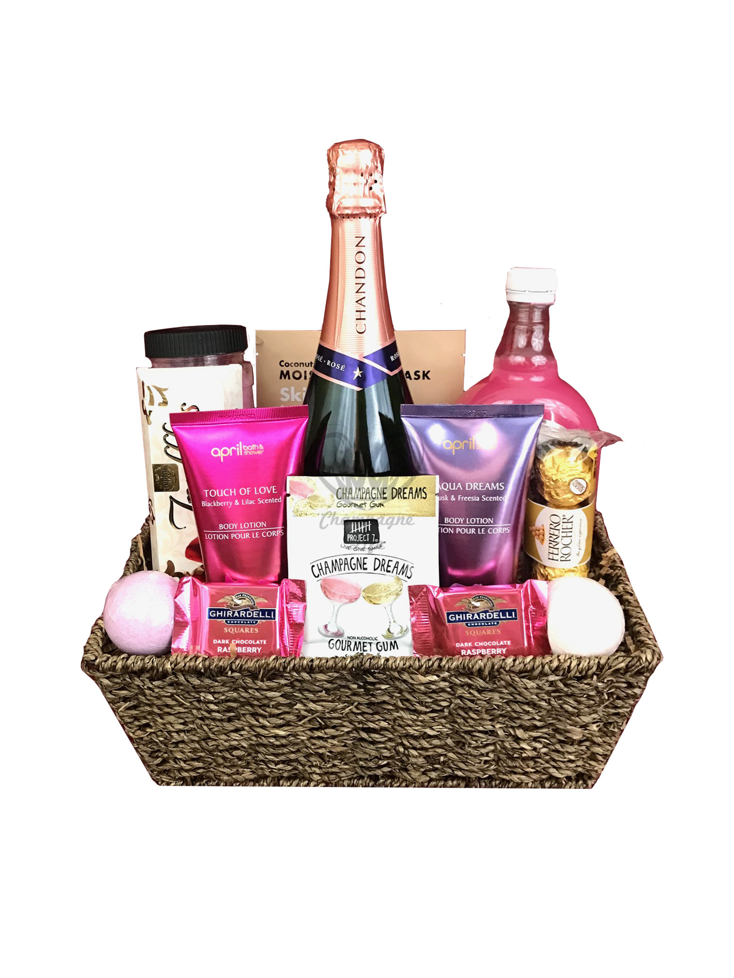 Champagne Gift Basket Ideas
 Champagne Bubble Bath Basket Champagne Life Gift Baskets