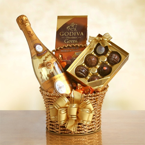 Champagne Gift Basket Ideas
 Cristal Champagne Chocolate Gift Basket
