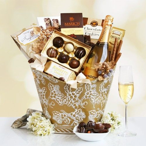 Champagne Gift Basket Ideas
 California Chandon Golden Desserts Gift Basket