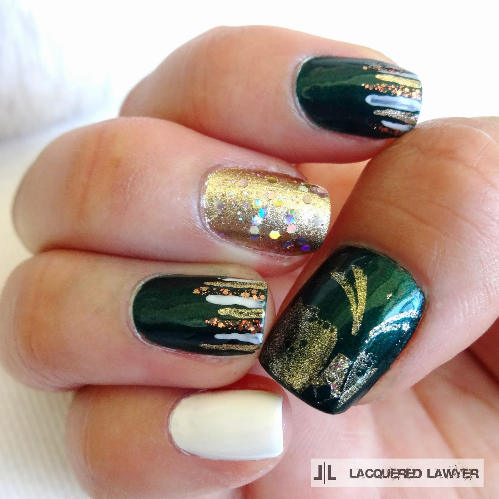 Champagne Nail Designs
 Lacquered Lawyer