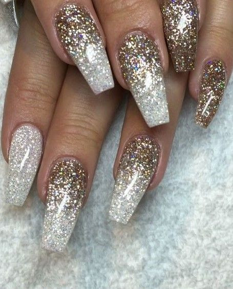 Champagne Nail Designs
 extra sparkly champagne glitter & diamond nail polish