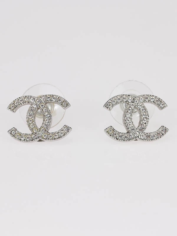 Chanel Earrings Cc
 Chanel Classic Swarovski Crystal CC Logo Earrings Yoogi