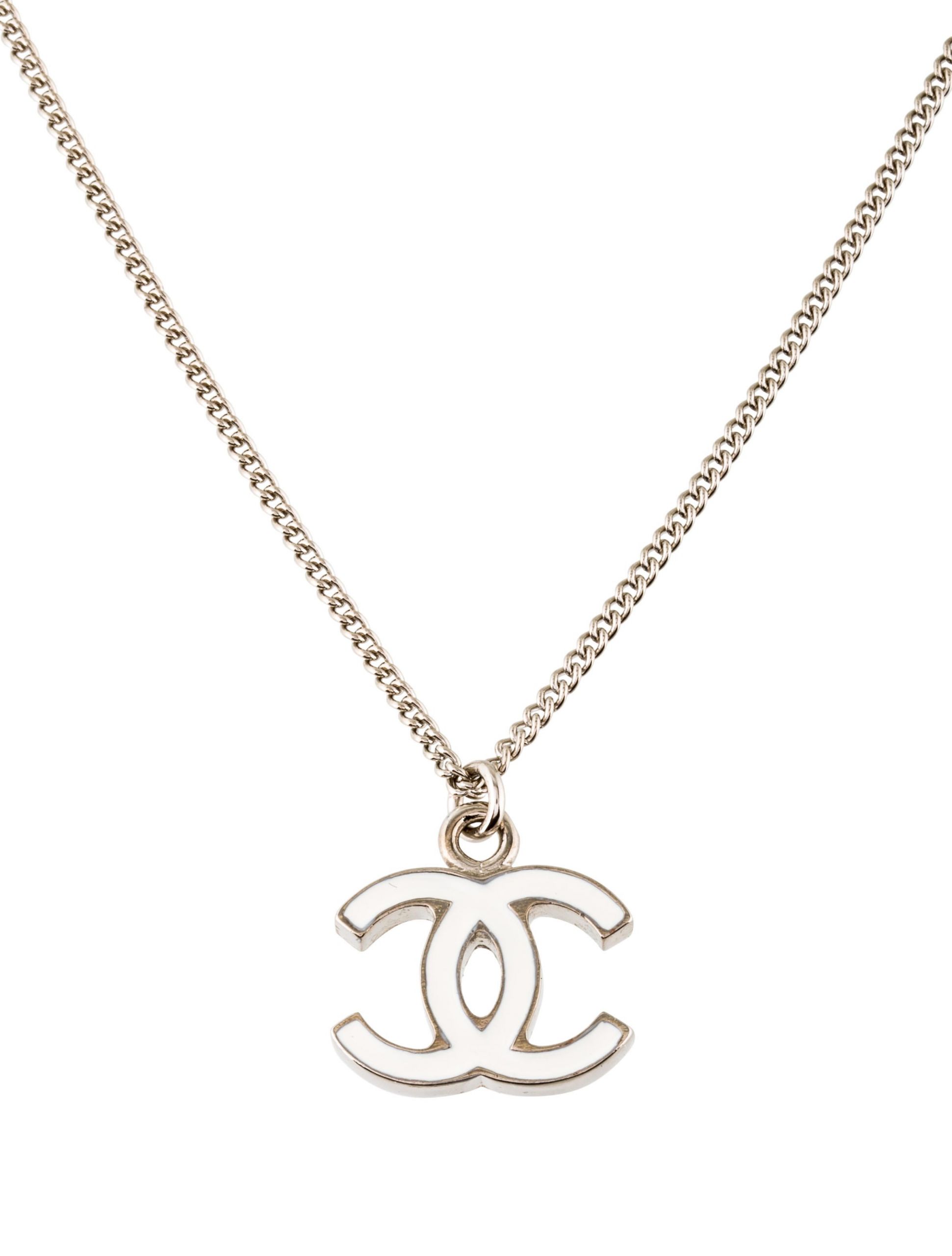 Chanel Pendant Necklace
 Chanel Enamel CC Logo Pendant Necklace Necklaces