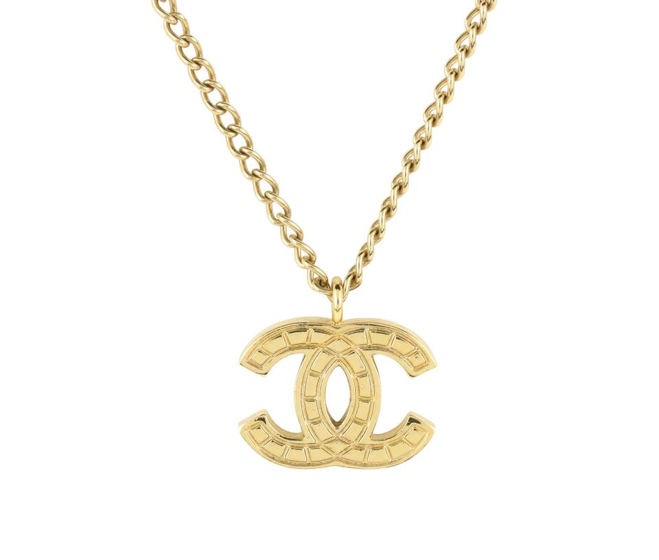 Chanel Pendant Necklace
 Chanel Gold Cc Timeless Pendant Necklace Tradesy