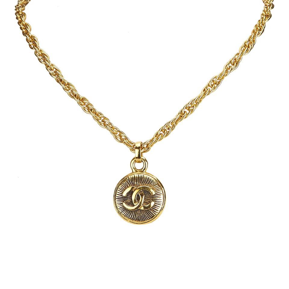 Chanel Pendant Necklace
 Chanel Gold Cc Pendant Necklace Tradesy