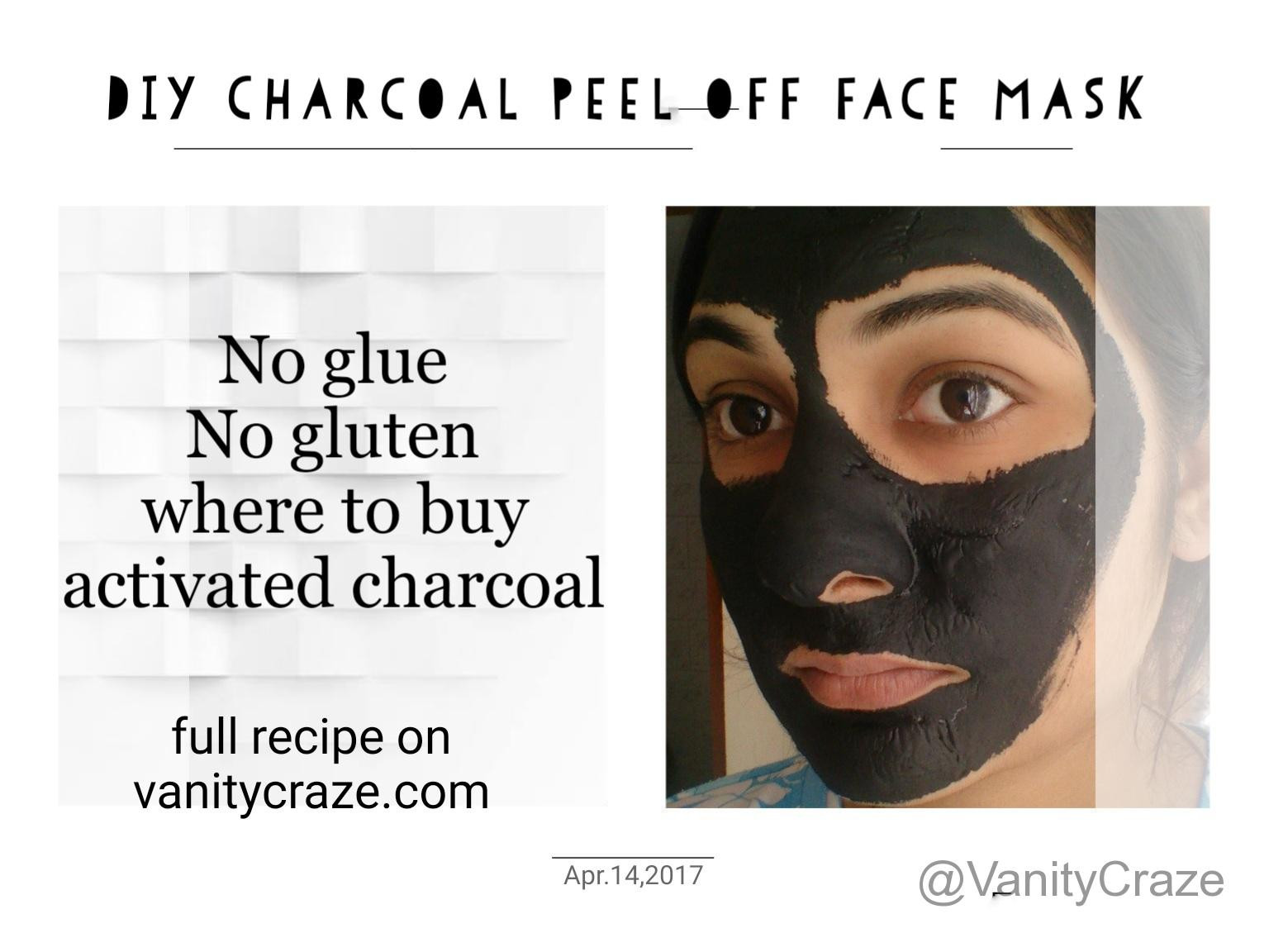 Charcoal Peel Off Mask DIY
 Activated Charcoal Face Mask Recipe With Glue