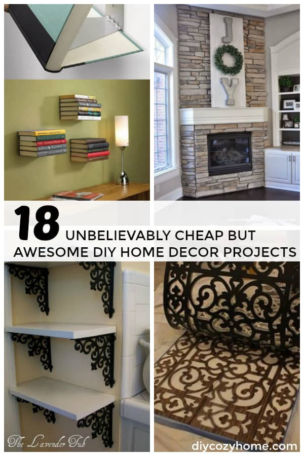 Cheap DIY Decor
 18 Unbelievably Cheap But Awesome DIY Home Decor Projects