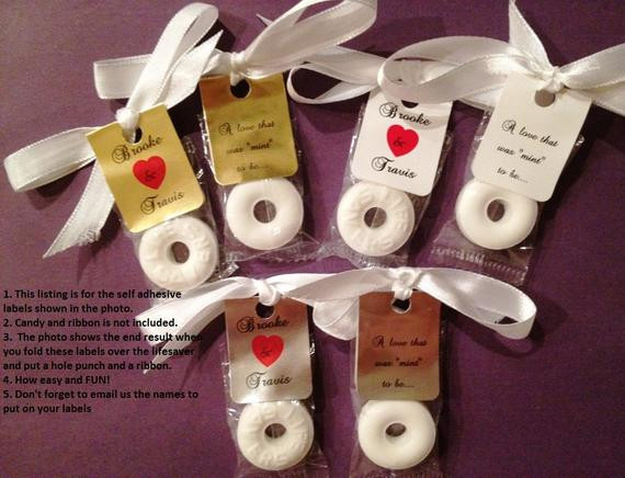 Cheap Engagement Party Ideas
 30 Personalized Lifesaver Favor Labels for Wedding or Party