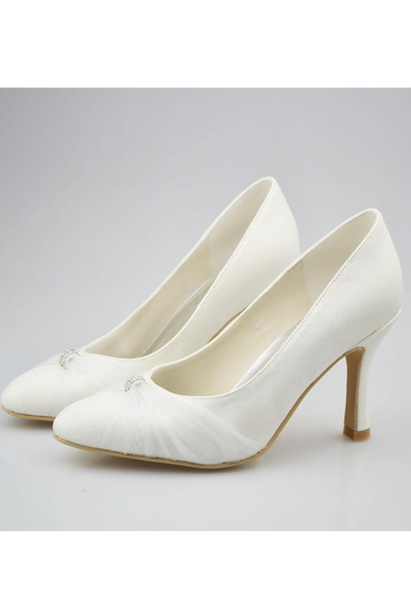 Cheap Ivory Wedding Shoes
 Simple Elegant Ivory Pointed Toe Cheap Wedding Shoes