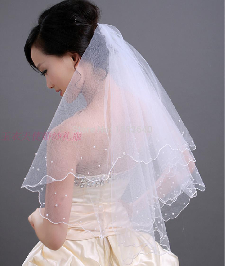 Cheap Veils For Wedding
 New Arrive Free Shipping White Tulle Bridal Veils Cheap
