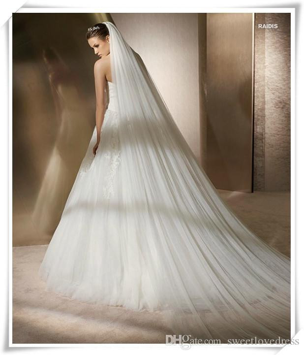 Cheap Veils For Wedding
 In Stock Cheap Bridal Wedding Veils 3m e Layers White
