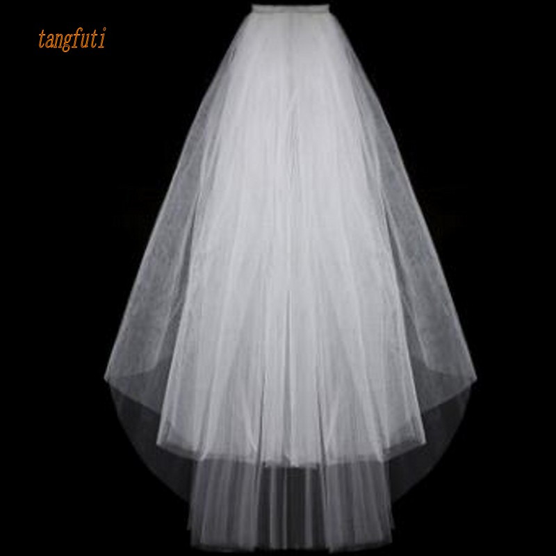 Cheap Veils For Wedding
 Simple Short Tulle Wedding Veils Cheap 2016 White Ivory