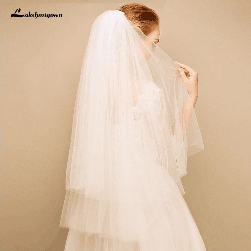Cheap Veils For Wedding
 Simple Short Tulle Wedding Veils Cheap White Ivory Bridal