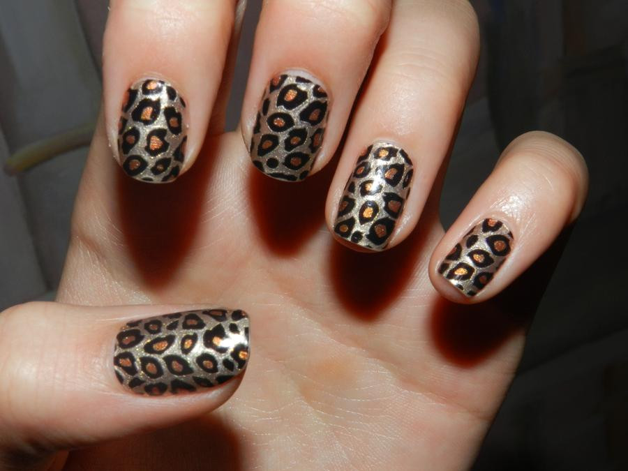 Cheetah Nail Art
 leopard nail art by on DeviantArt