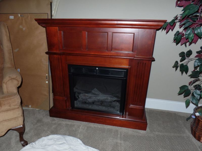 Cherry Wood Electric Fireplace
 Cherry Wood Electric Fireplace