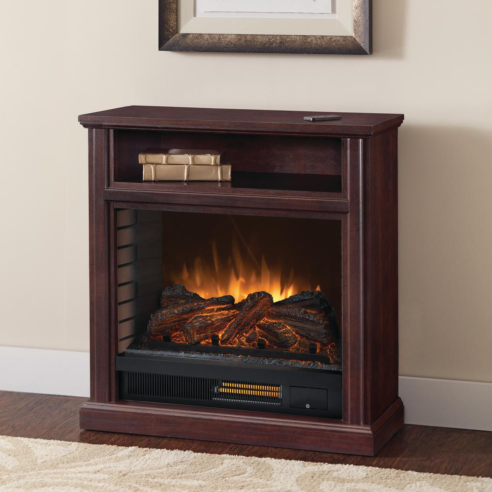 Cherry Wood Electric Fireplace
 Pleasant Hearth Parkdale 30 in Freestanding Mobile