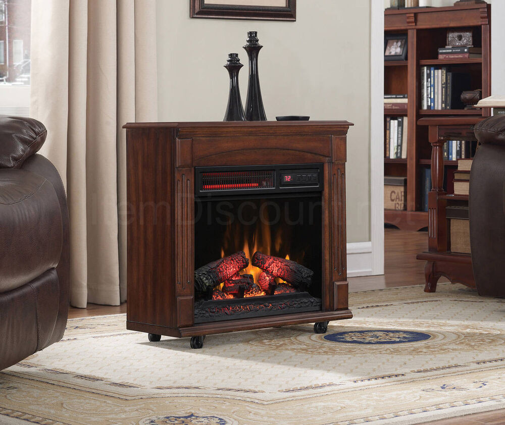 Cherry Wood Electric Fireplace
 Cherry Wood Electric Fireplace Mantel Infrared Heater