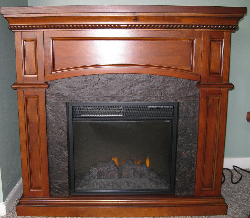 Cherry Wood Electric Fireplace
 Electric Fireplace Mantel Package Gallery