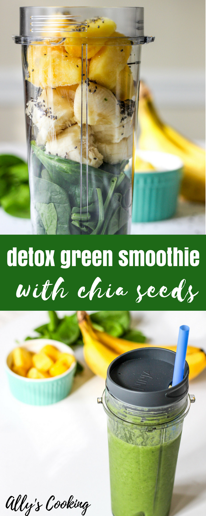 Chia Smoothies Recipes
 Detox Green Smoothie with Chia Seeds Recipe